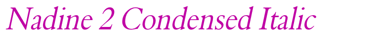 Nadine 2 Condensed Italic
